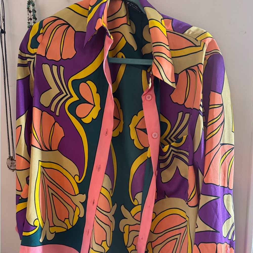 Zara Multicolor Floral Shirt